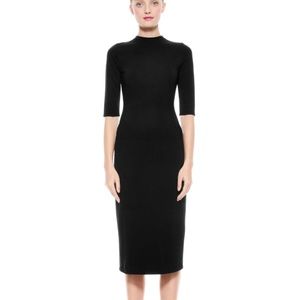 Alice & Olivia Delors midi dress sz 4 black